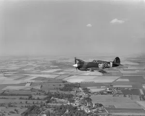 World War Two Prints: Print of Curtiss Tomahawk in flight, 1942