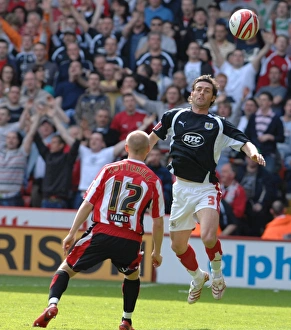 Bristol City FC Highlights Prints: McAllister Header Cotterill