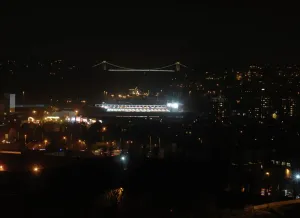 Ashton Gate Stadium Print at Night