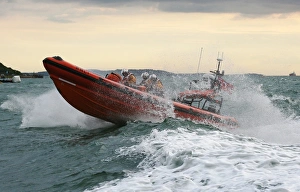 Cowes Atlantic 85 inshore lifeboat Tabbycat B-810 at sea Cowes Atlantic 85 inshore lifeboat Tabbycat B-810 at sea