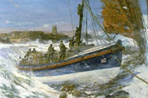 Oil painting. Cromer lifeboat going to the aid of the Sepoy in 1933 Oil painting. Cromer lifeboat going to the aid of the Sepoy in 1933