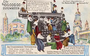 The $100,000 Typewriter Print - 1915