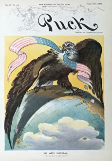 Puck Magazine Illustrations Prints: His 128th birthday