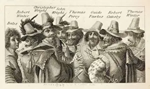 1605 Conspirators Print - Guy Fawkes and fellow plotters