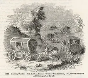 16th Century Hackney Coach Print