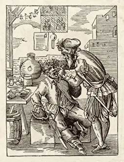 16th Century Medicine Prints: 16Thc Dentist