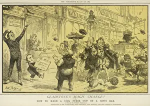 Print of 1869: Gladstone's Peerage Appointments Satire