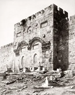 1880's Jerusalem - Gate of Christ's entry - Porte Doree 1880's Jerusalem - Gate of Christ's entry - Porte Doree