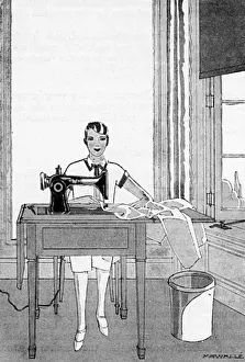 Vintage Costume Design Inspiration Prints: 1920s sewing machine