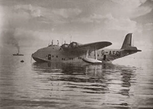 Related Images Collection: 1940s East Africa BOAC seaplane Golden Hind Seychelles