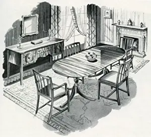 1950s Dining Room Print 1952