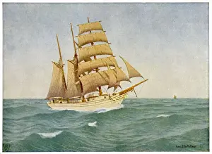 Historic Sailing Ship Prints: 3-Masted Schooner