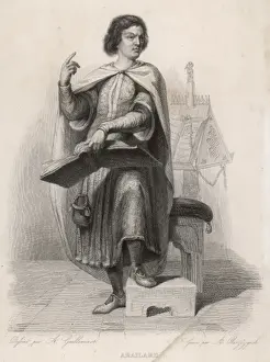 Print of Abelard, French scholar