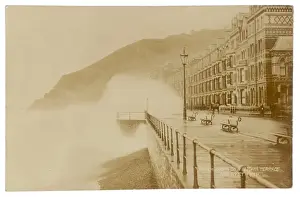 Aberystwyth Sea Front Print: Victoria Terrace in Storm