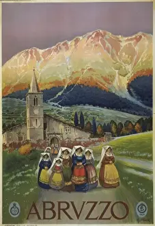 Italian Village Scene Prints: Abruzzo