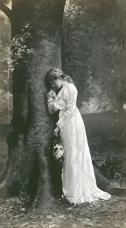 Prints of A photograph with the model posed as a homage to Absence Makes the Heart Grow Fonder by Marcus Stone Marcus Stone Prints: Absence Makes the Heart Grow Fonder Print