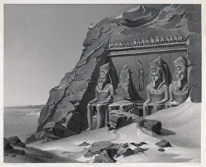 Egyptian Temple Ruins Prints: Abu Simbel 1845