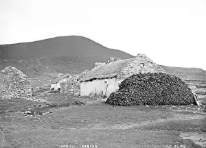 Republic Of Ireland Landscape Prints: Achill Cabins