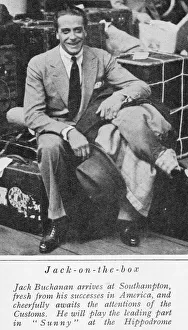 The actor Jack Buchanan arriving at Southampton from America The actor Jack Buchanan arriving at Southampton from America