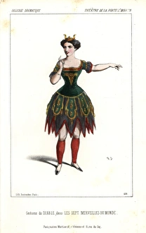 Actress in costume as the Diable (devil) in Actress in costume as the Diable (devil) in