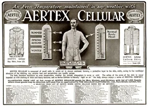 Advert for Aertex men's underwear 1911 Advert for Aertex men's underwear 1911
