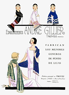 Advertisement for Andre Gillier knitwear Advertisement for Andre Gillier knitwear