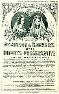 Advert, Atkinson & Barkers Royal Infants Preservative Advert, Atkinson & Barkers Royal Infants Preservative