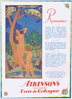 Advert for Atkinsons Eau de Cologne, London and Paris, 1926 Advert for Atkinsons Eau de Cologne, London and Paris, 1926