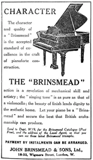 Advertisement for the Brinsmead grand piano Advertisement for the Brinsmead grand piano