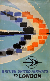 Advertisement for British United Airways to London Advertisement for British United Airways to London