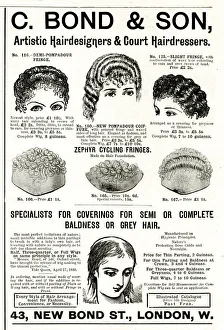 Advert, C Bond & Son, Hair designers and Hairdressers Advert, C Bond & Son, Hair designers and Hairdressers