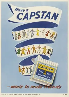 Vintage Cigarette Ads Prints: Advert / Capstan Cigs 1951