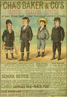 Advertisement, Chas Baker & Co, Boys Sailor Suits Advertisement, Chas Baker & Co, Boys Sailor Suits