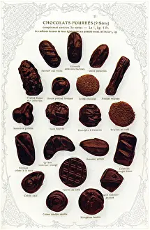 Early 20th Century French Print: Choc Fourres Advert