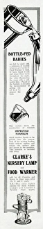 Advert for Clarkes babies food warmer 1913 Advert for Clarkes babies food warmer 1913