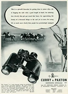 Advert for Curry & Paxton, binoculars 1934 Advert for Curry & Paxton, binoculars 1934
