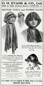 Advert for D. H Evans womens motor veils 1915 Advert for D. H Evans womens motor veils 1915