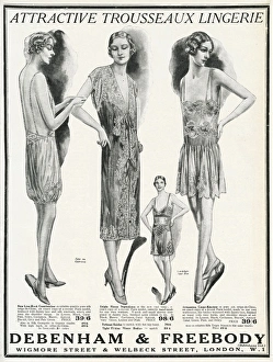 Advert for Debenham & Freebody womens lingerie 1929 Advert for Debenham & Freebody womens lingerie 1929
