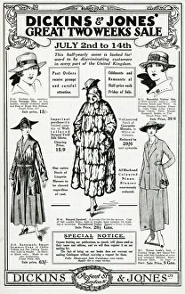 Advert for Dickins & Jones clothing sale 1917 Advert for Dickins & Jones clothing sale 1917