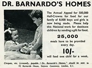 1944 Dr. Barnardo's Annual Appeal Print: "Feed a Child for a Week"