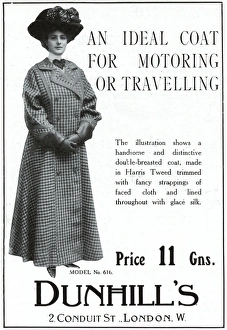 Advert for Dunhills Harris Tweed coat 1909 Advert for Dunhills Harris Tweed coat 1909