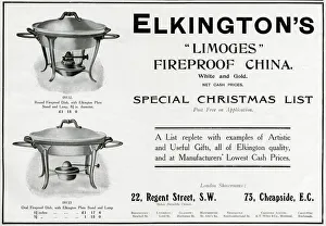 Advert for Elkington's fireproof dish 1909 Advert for Elkington's fireproof dish 1909