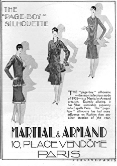 Advert for the fashion house of Martial & Armand, Paris, 192 Advert for the fashion house of Martial & Armand, Paris, 192