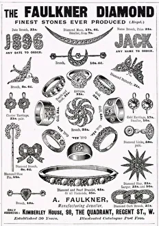 Advert for Faulkner diamond jewellery 1896 Advert for Faulkner diamond jewellery 1896