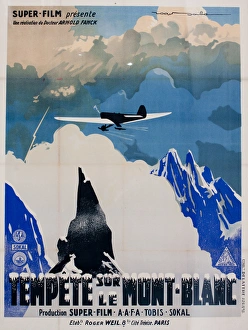 Advertisement for a film, Tempete sur le Mont-Blanc Advertisement for a film, Tempete sur le Mont-Blanc