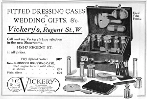 Advert for fitted dressing cases from Vickerys, London, 192 Advert for fitted dressing cases from Vickerys, London, 192