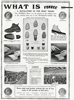 Advert for Forbec footwear sole & heel inserts 1912 Advert for Forbec footwear sole & heel inserts 1912