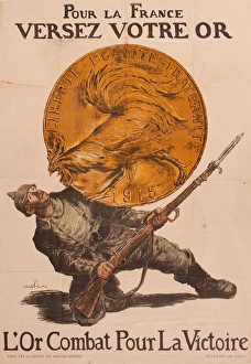 Advertisement for French war bonds, WW1 Advertisement for French war bonds, WW1