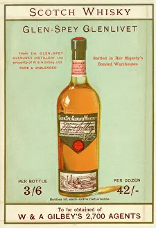 Advertisement, Gilbeys Scotch Whisky, Glen-Spey Glenlivet Advertisement, Gilbeys Scotch Whisky, Glen-Spey Glenlivet