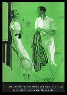 Vintage Cigarette Advertisement Prints: Advert / Gold Flake Cigs
